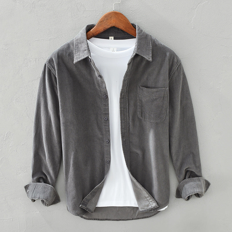 Ethan Whitaker | Premium Corduroy Overshirt For Men