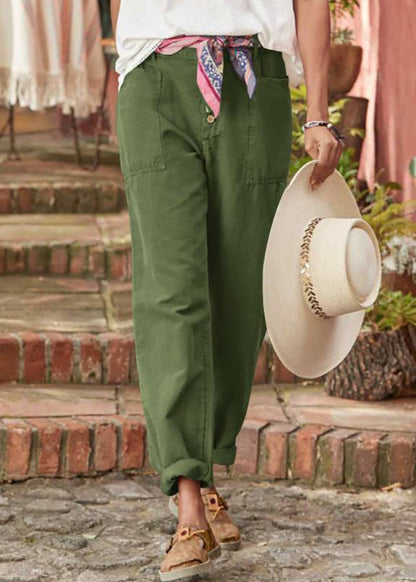Rosalind Norbury | Dusty Pink Linen Look Trousers For Women