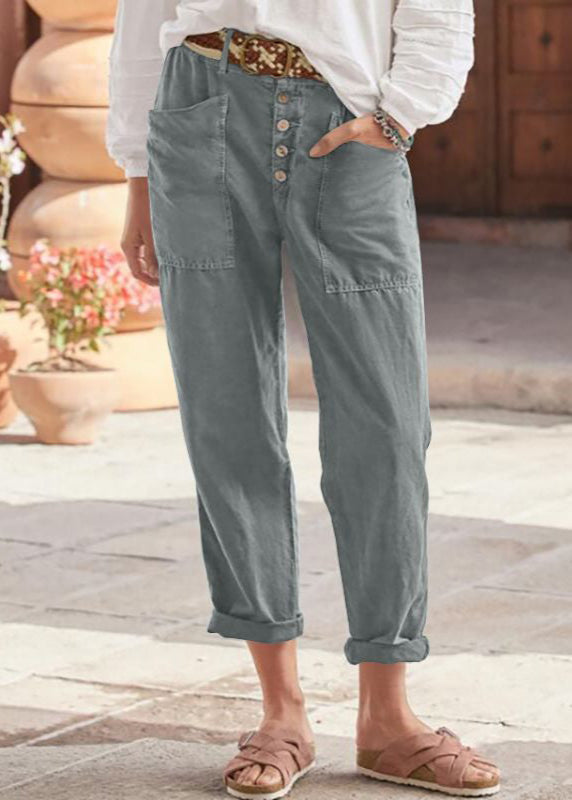 Rosalind Norbury | Dusty Pink Linen Look Trousers For Women