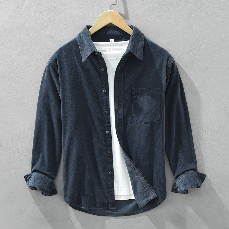 Ethan Whitaker | Premium Corduroy Overshirt For Men