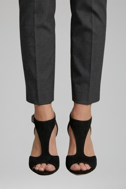 Chloe Ingram | Suede Cut Out Heeled Sandals For Women