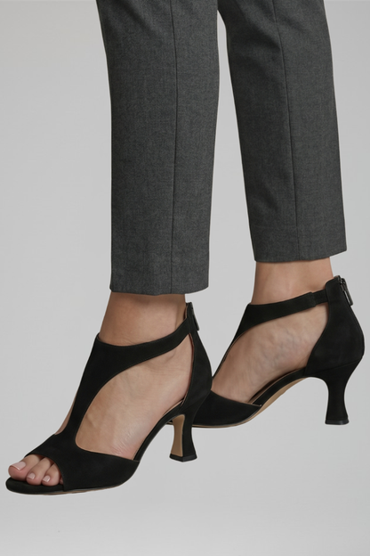 Chloe Ingram | Suede Cut Out Heeled Sandals For Women