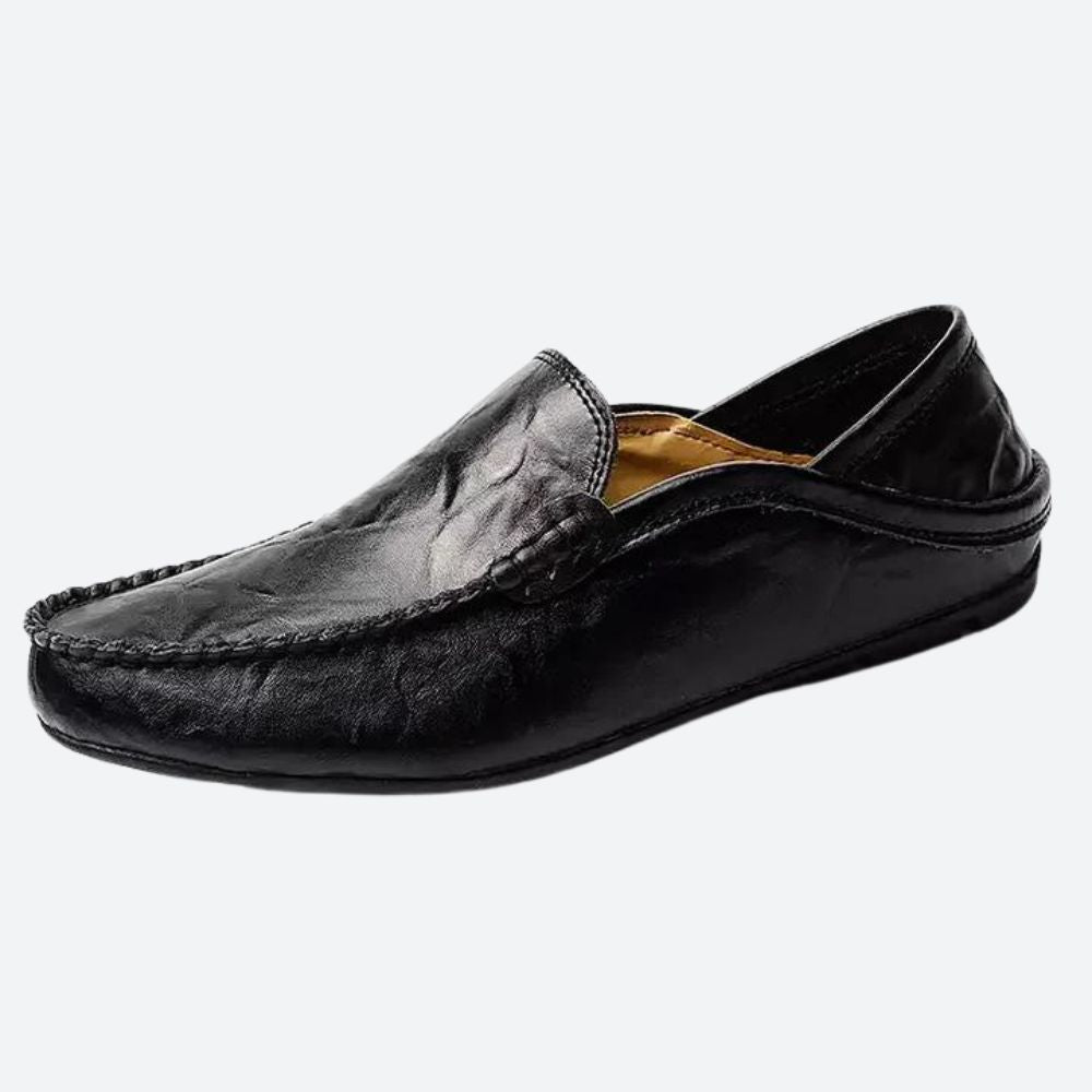 Eli Yarrow | Tan Leather Driving Moccasins For Men