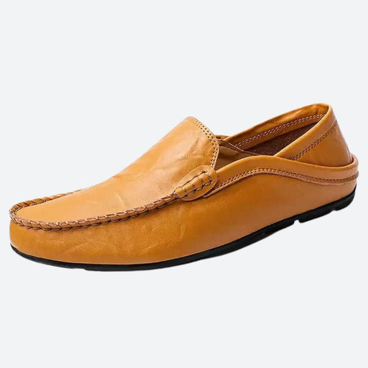 Eli Yarrow | Tan Leather Driving Moccasins For Men