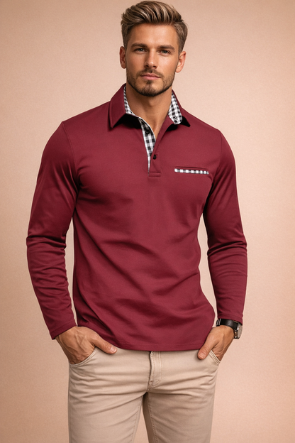 Oliver Kensington | Premium Long Sleeve Polo Shirt For Men