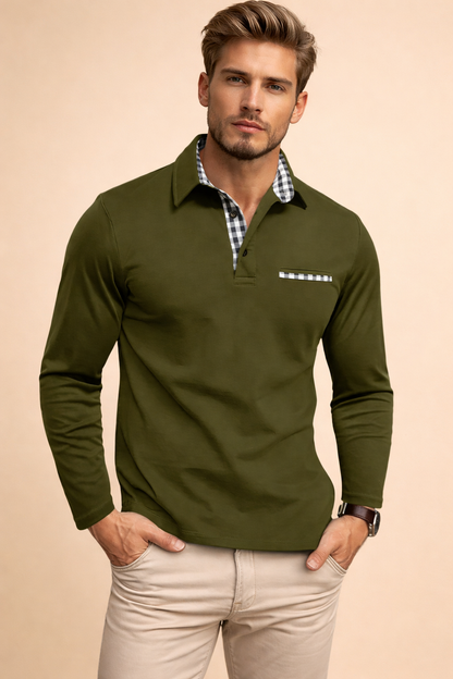 Oliver Kensington | Premium Long Sleeve Polo Shirt For Men