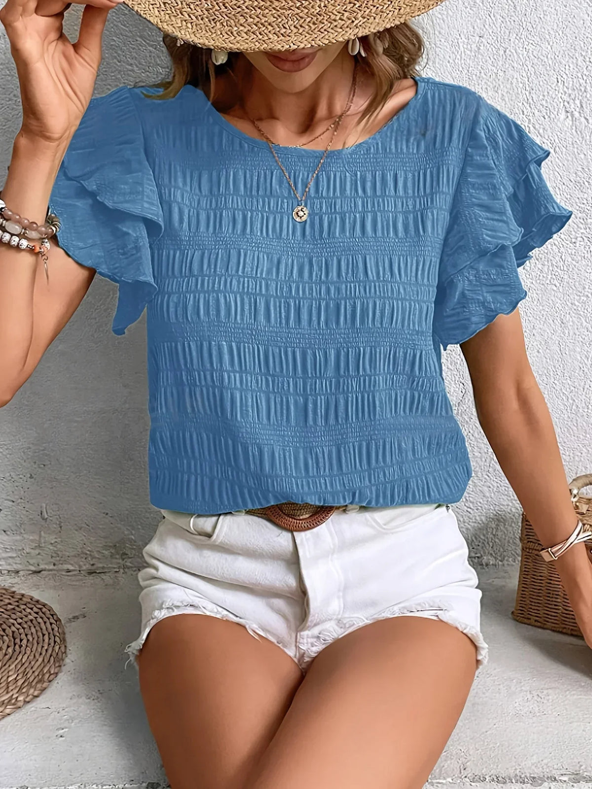 Aoife Lawson | Ruffle Sleeve Blouse For Women