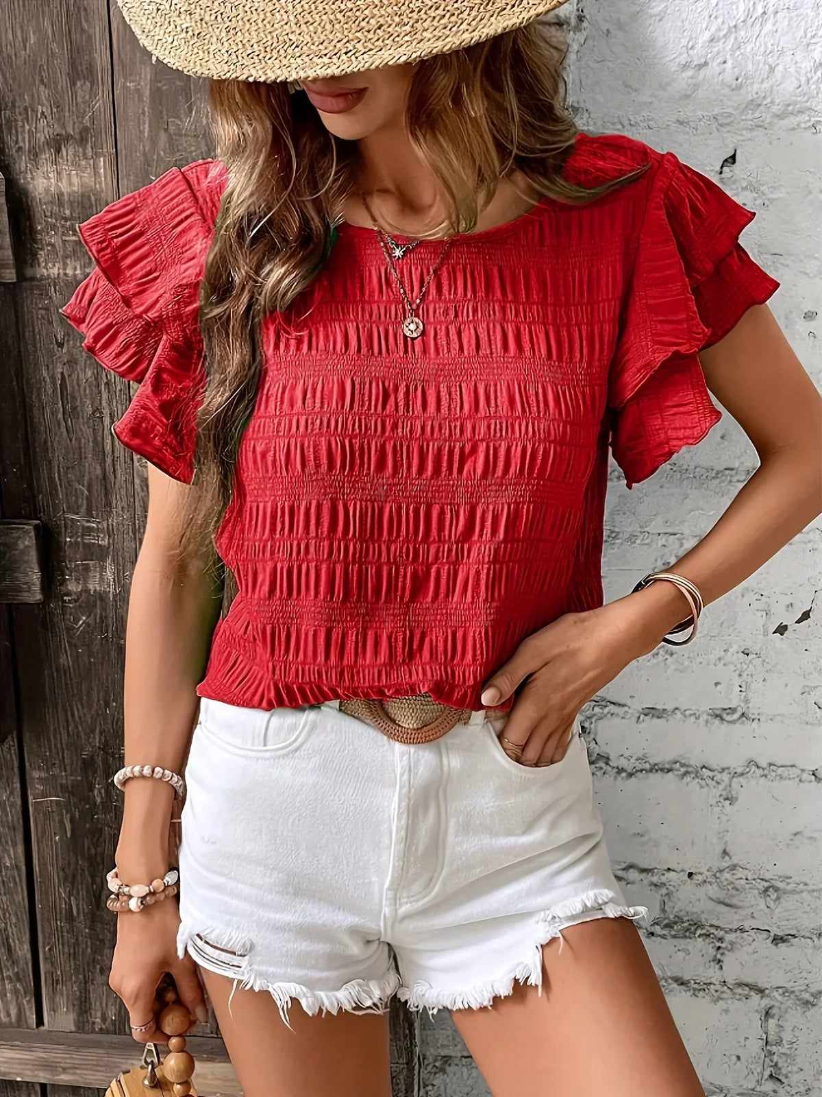 Aoife Lawson | Ruffle Sleeve Blouse For Women