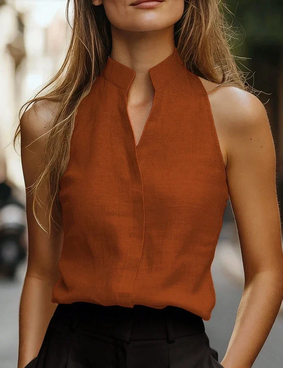 Meredith Sanderson | Relaxed Fit Sleeveless Blouse For Women