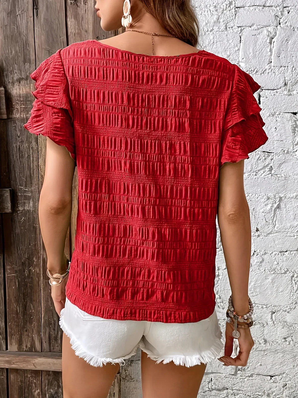 Aoife Lawson | Ruffle Sleeve Blouse For Women