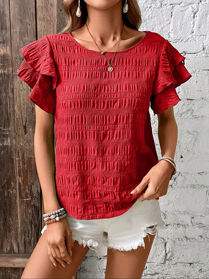 Aoife Lawson | Ruffle Sleeve Blouse For Women