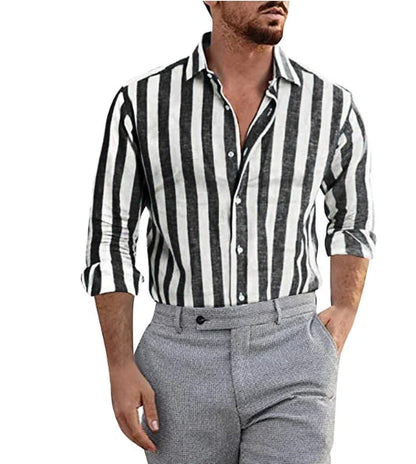 Tate Rowntree | Striped Long Sleeve Shirt For Men