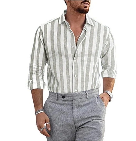 Tate Rowntree | Striped Long Sleeve Shirt For Men
