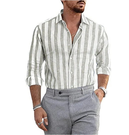 Tate Rowntree | Striped Long Sleeve Shirt For Men