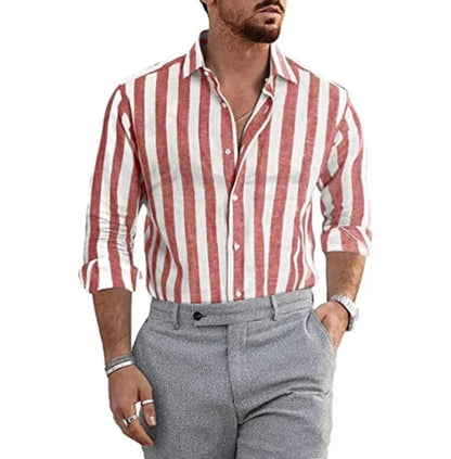 Tate Rowntree | Striped Long Sleeve Shirt For Men
