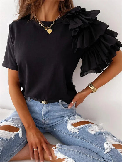 Estelle Marchmont | Ruffle Sleeve Top For Women
