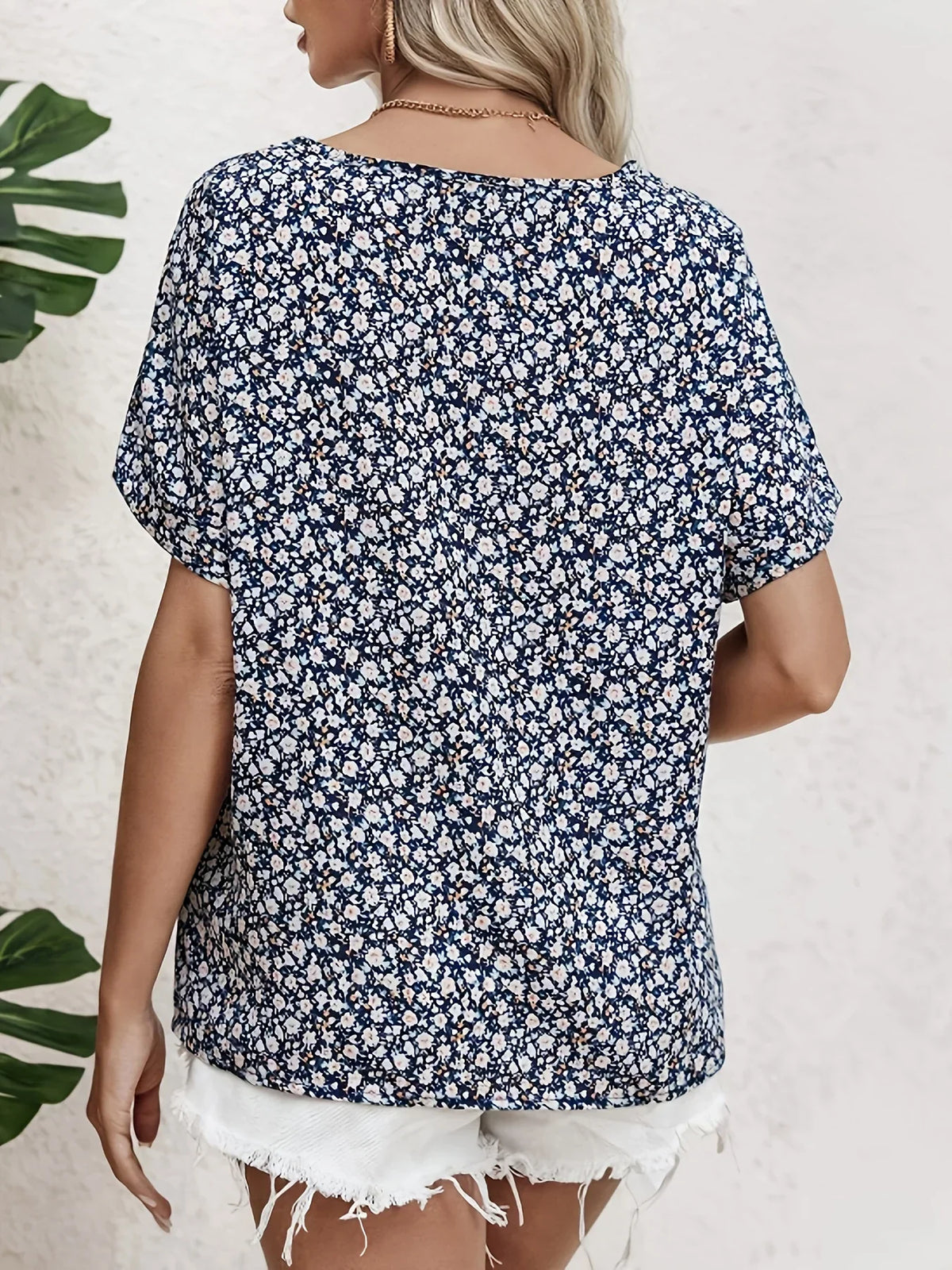 Piper Ashworth | Floral Print Blouse With Button Detail For Women
