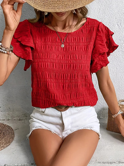 Aoife Lawson | Ruffle Sleeve Blouse For Women