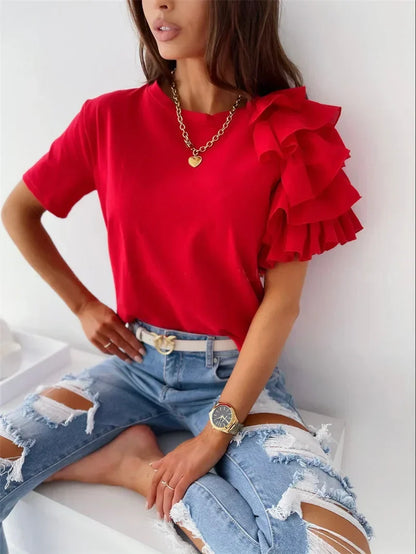 Estelle Marchmont | Ruffle Sleeve Top For Women