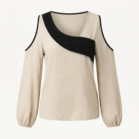 Naomi Whitlock | Square-Neck Colourblock Blouse For Women