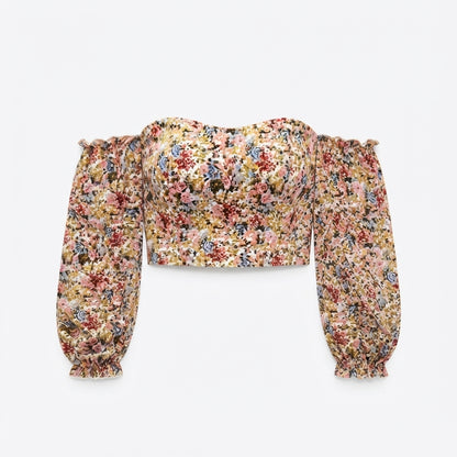 Niamh Sheldon | Floral Off-Shoulder Blouse For Women