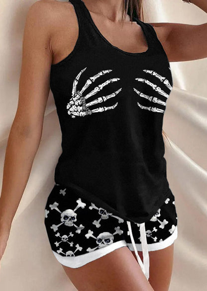 Emma Cooper | Playful Pumpkin Ghost Pyjama Set For Women