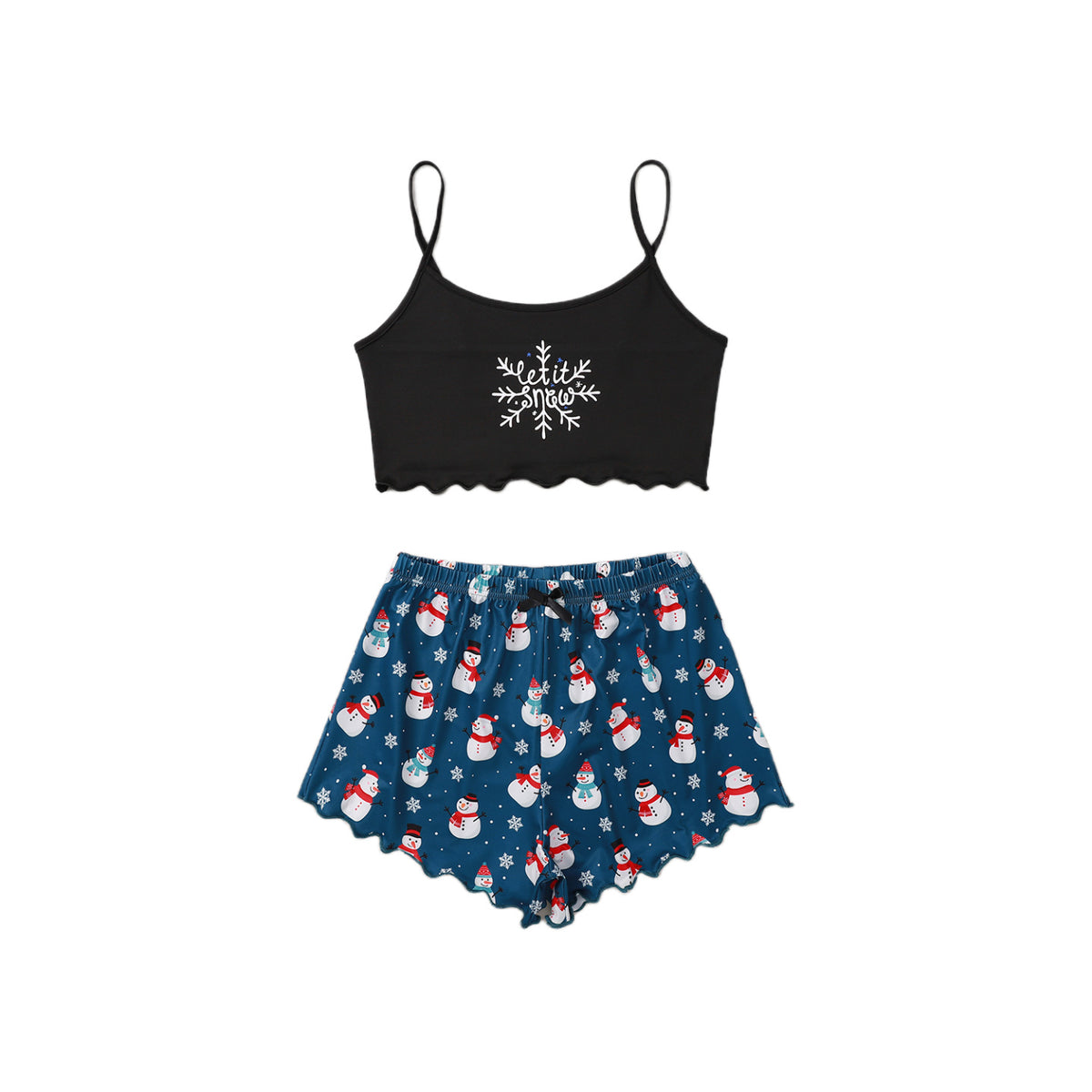 Snowy Cheer | Santa Print Christmas Pyjamas For Women