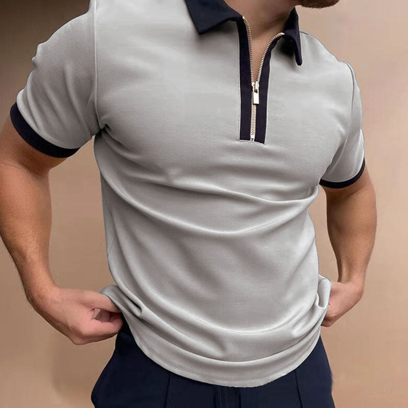 Desmond Rutherglen | Zip Polo Shirt For Men