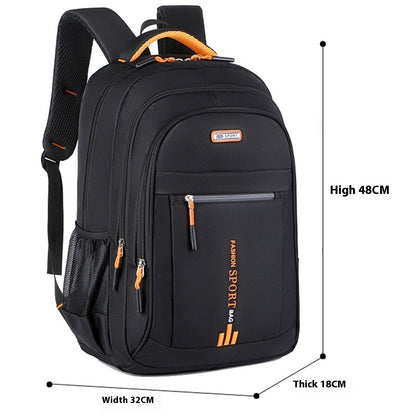 Large Capacity Laptop Backpack - Orange
