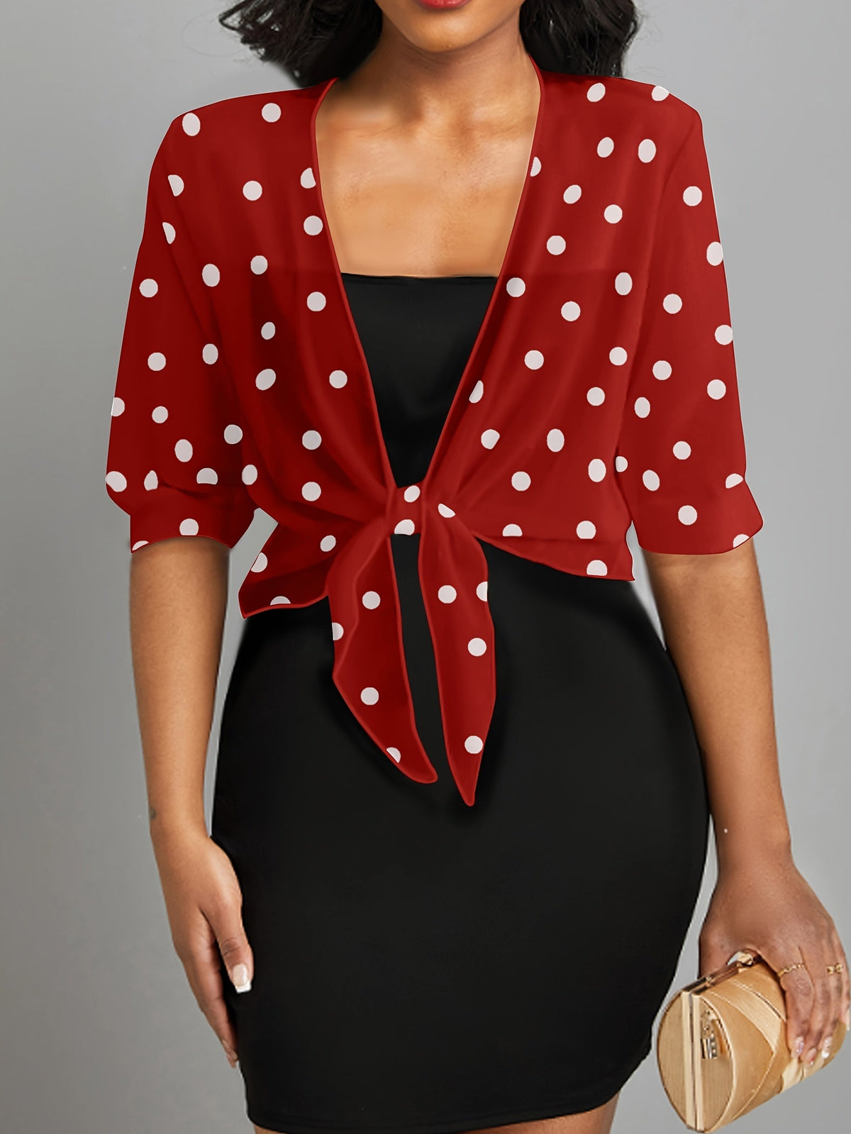Bianca Whitaker | Polka Dot Tie-Front Blouse For Women