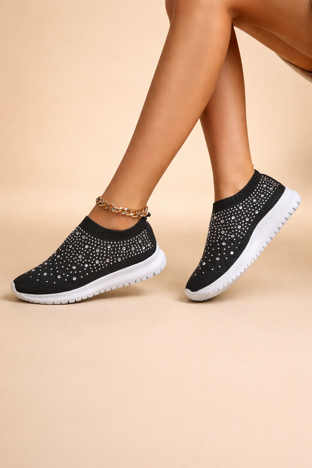 Alannah Kestrel | Rhinestone Slip-On Sneakers For Women