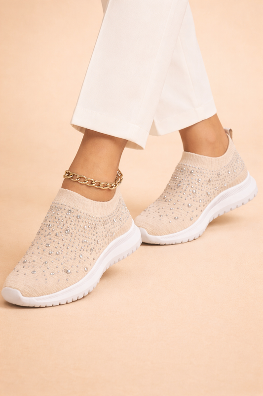 Alannah Kestrel | Rhinestone Slip-On Sneakers For Women