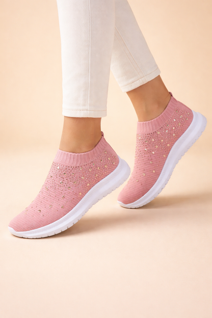 Alannah Kestrel | Rhinestone Slip-On Sneakers For Women