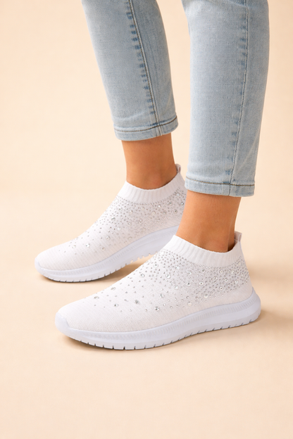 Alannah Kestrel | Rhinestone Slip-On Sneakers For Women