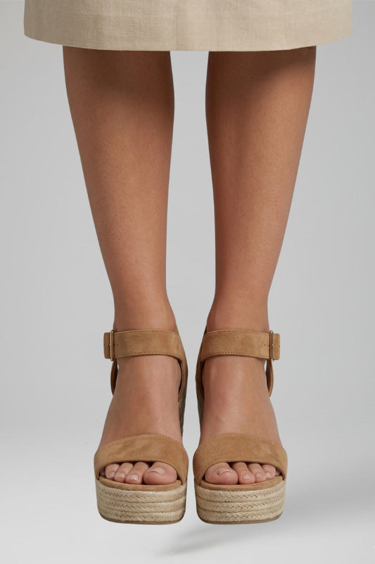 Amelia Donnelly | Suede Platform Wedge Sandals For Women