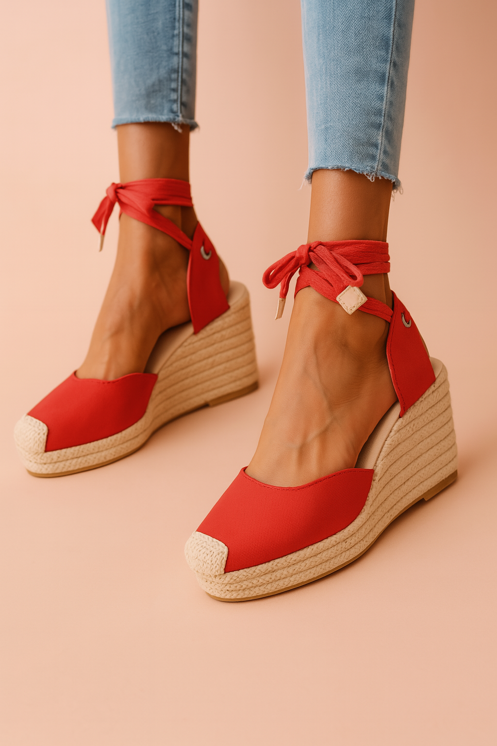 Annabel Wickham | Espadrille Tie-Up Wedge Sandals For Women