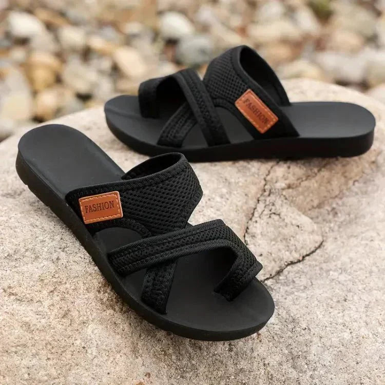 Freya Langley | Woven Cross-Strap Sandals For Women