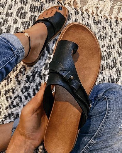 Coral Winterbourne | Vegan Leather Buckle Sandals For Women