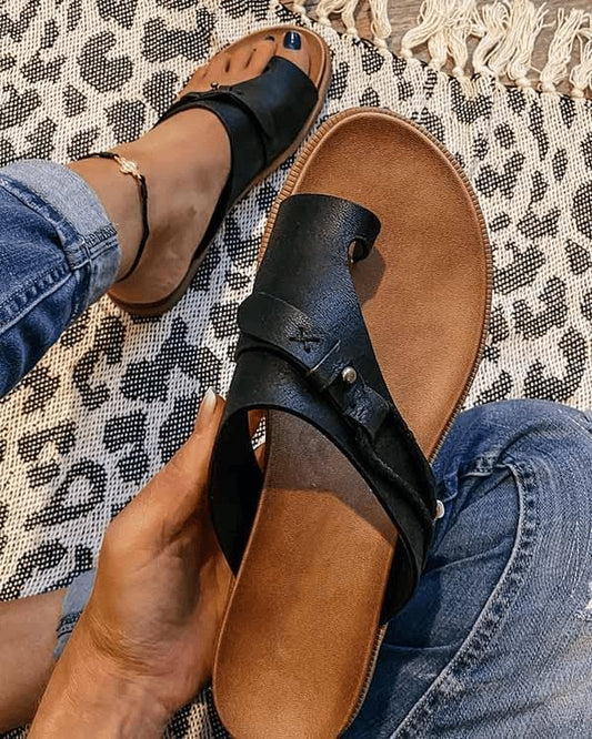 Coral Winterbourne | Vegan Leather Buckle Sandals For Women