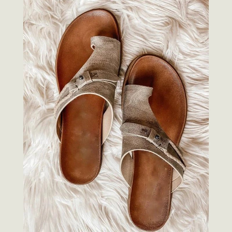 Coral Winterbourne | Vegan Leather Buckle Sandals For Women