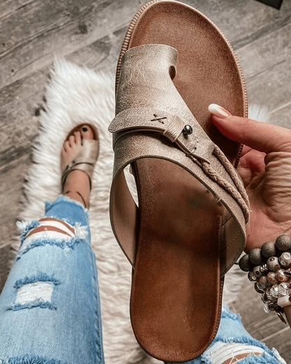 Coral Winterbourne | Vegan Leather Buckle Sandals For Women