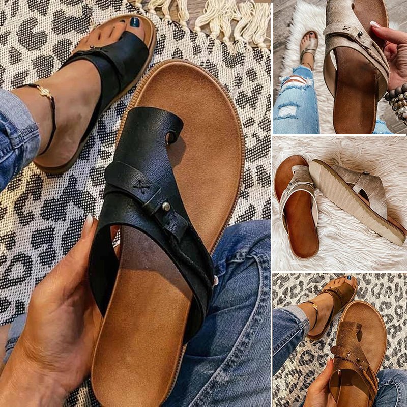Coral Winterbourne | Vegan Leather Buckle Sandals For Women