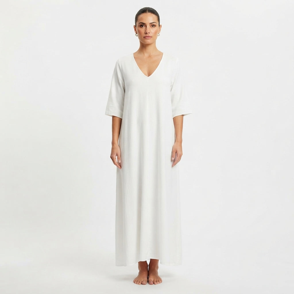 Ava Sinclair | Relaxed V-Neck Summer Dress For Women