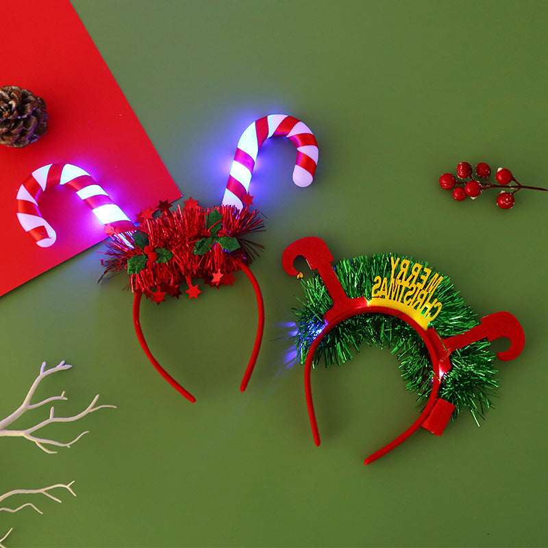 Antler Glow | Red Light-Up Reindeer Christmas Headband Unisex