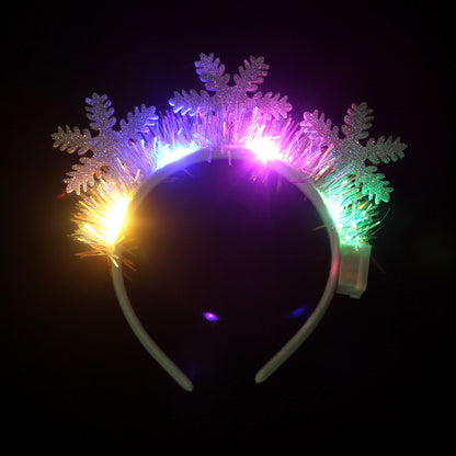 Antler Glow | Red Light-Up Reindeer Christmas Headband Unisex