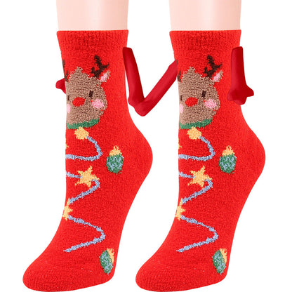 Jolly Toes | Red Santa Face Christmas Socks Unisex & Couples