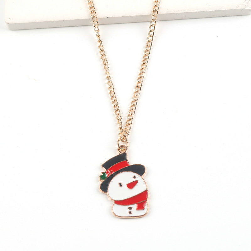 Sugarplum | Gold Cartoon Pendant Christmas Necklace For Women