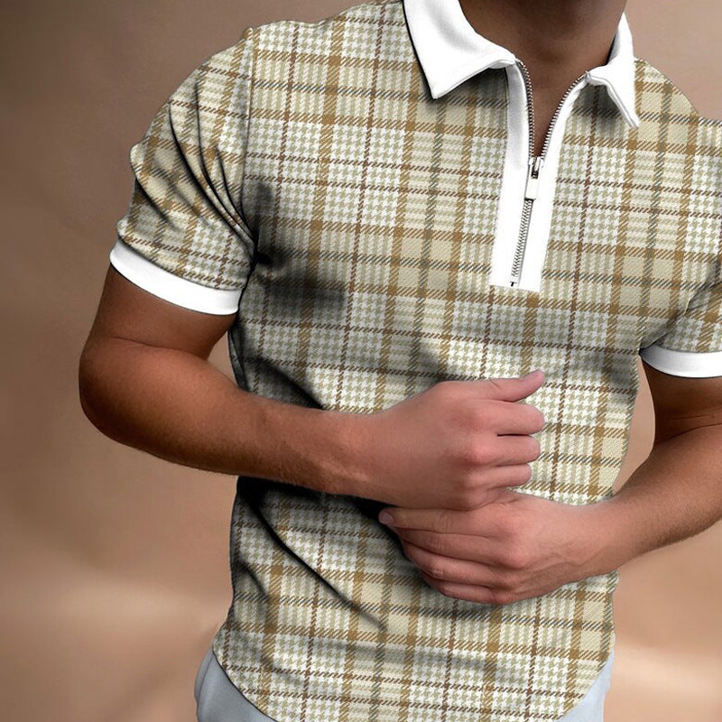 Desmond Rutherglen | Zip Polo Shirt For Men