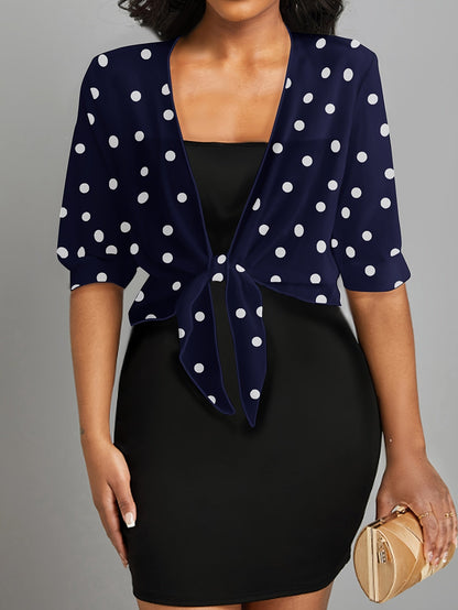 Bianca Whitaker | Polka Dot Tie-Front Blouse For Women