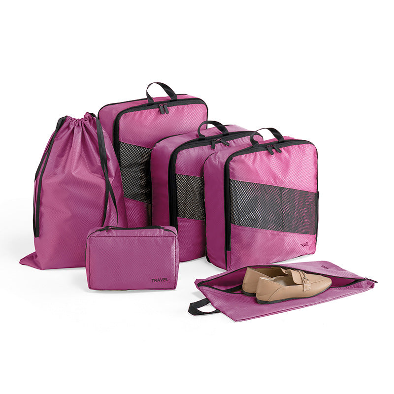 Compression Packing Cubes 6-Piece Kit - Wine Red